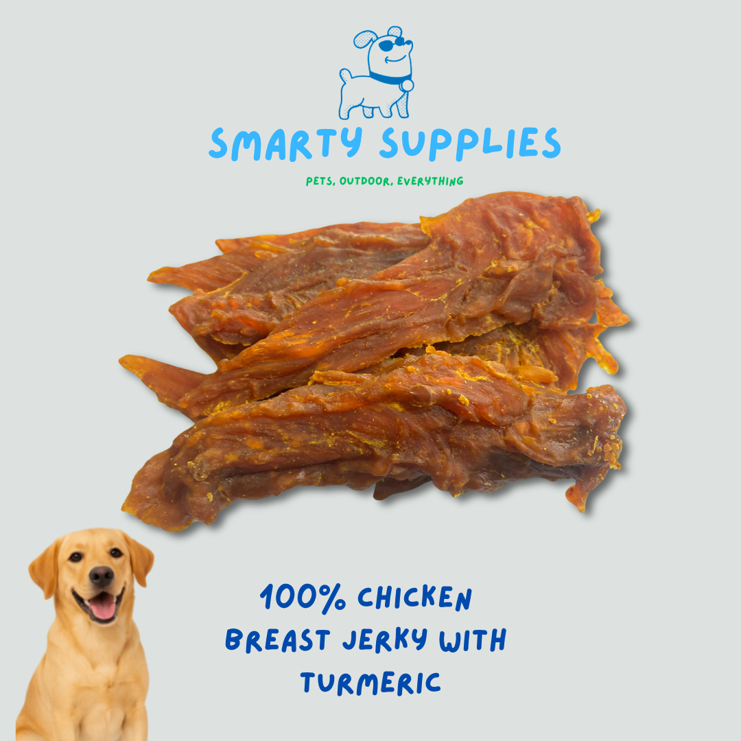 Turmeric Chicken Jerky Dog Treats | 1kg | Smarty Supplies